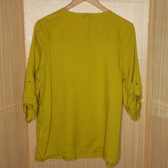 Emily Daniels Womens Linen Blend Lagan Tunic Top XL - Picture 2 of 7